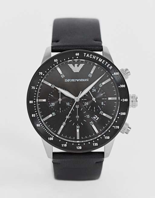 Emporio Armani AR11243 Mario leather watch 43mm