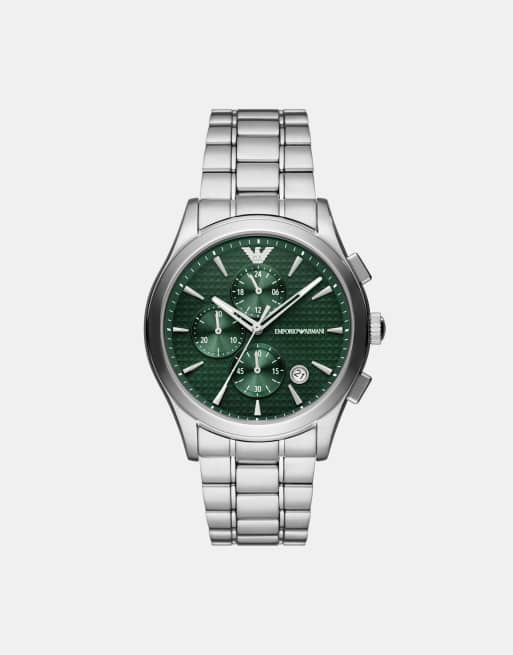 Emporio Armani - AR11529 - Montre chronographe pour homme en acier inoxydable - Argenté