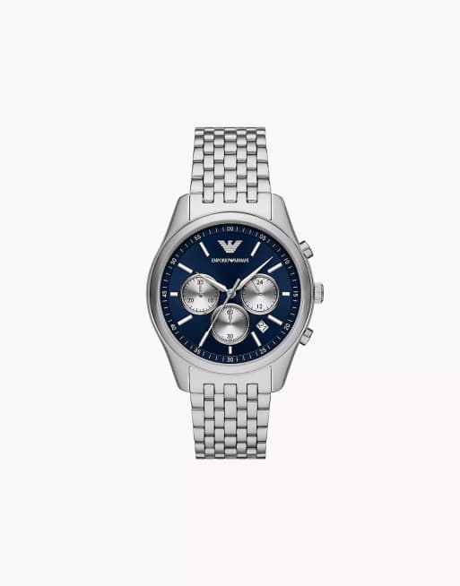 Emporio Armani - AR11582 - Montre chronographe pour homme en acier inoxydable - Argenté