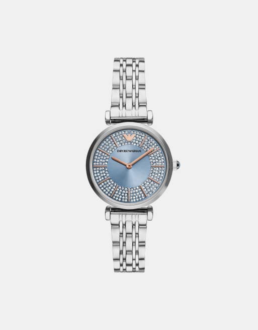 Emporio Armani - AR11594 - Montre pour femme en acier inoxydable à 2 aiguilles - Argenté