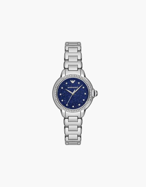 Emporio Armani - AR11630 - Montre pour femme en acier inoxydable à 3 aiguilles - Argenté