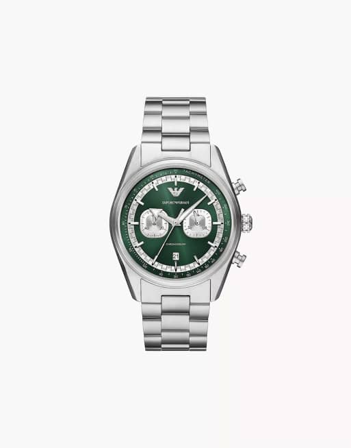Emporio Armani - AR11637 - Montre chronographe pour homme en acier inoxydable - Argenté