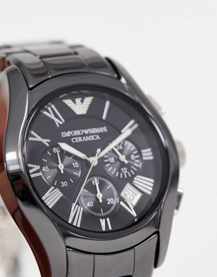 mens emporio armani ceramic chronograph watch ar1400