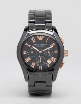 Emporio Armani AR1410 Chronograph Black Ceramic Watch ASOS