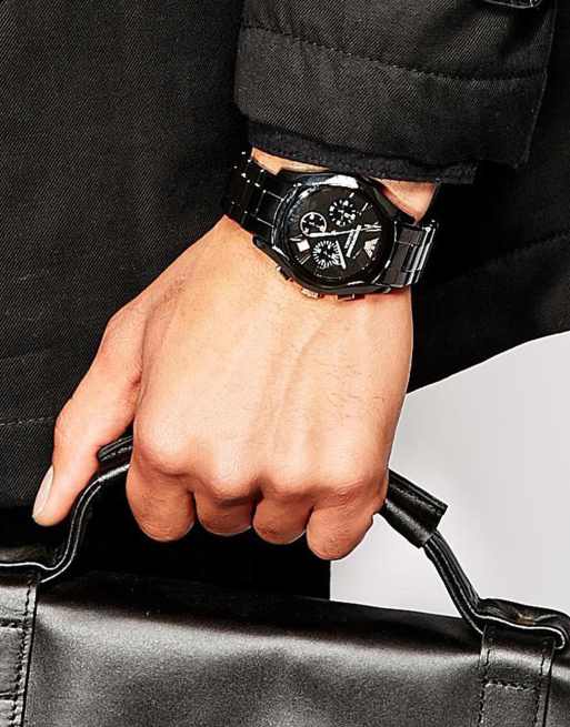 Emporio Armani AR1410 Chronograph | Black Ceramic Watch ASOS