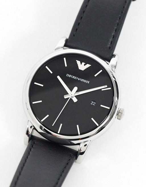 Emporio Armani AR1692 leather strap watch