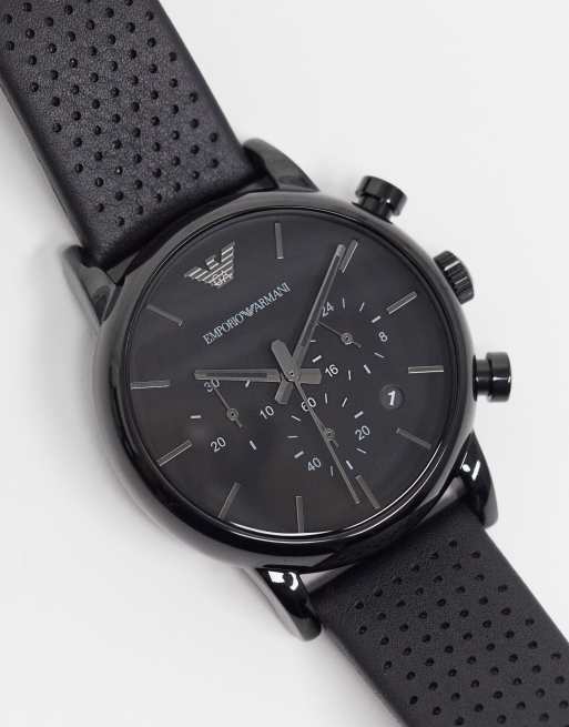 Emporio Armani AR1737 watch in black ASOS