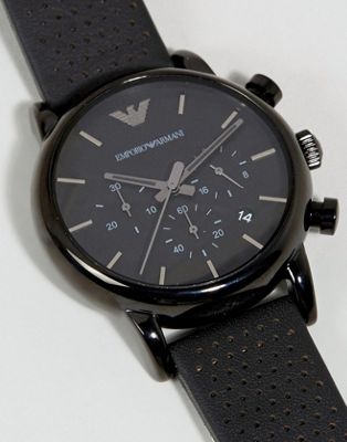 armani chrome watch