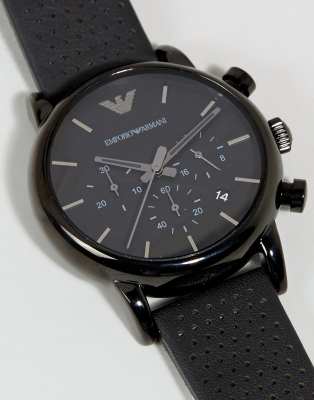 emporio armani black watch