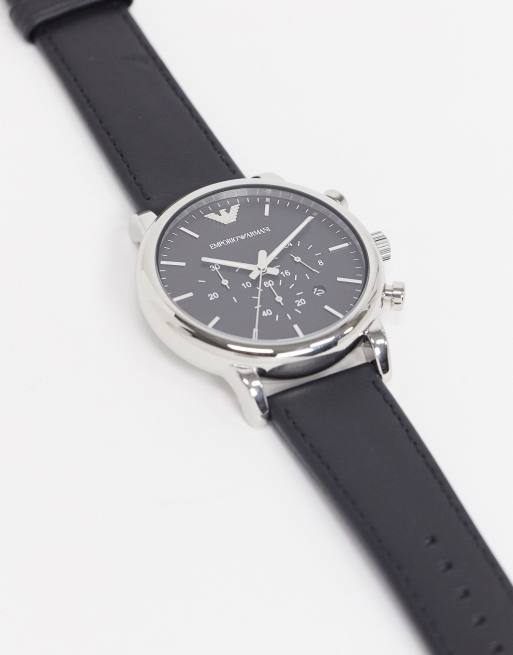 watch leather Luigi AR1828 Armani Emporio | black ASOS in