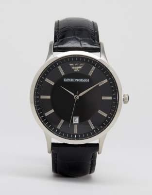 Emporio Armani AR2411 Leather Watch ASOS