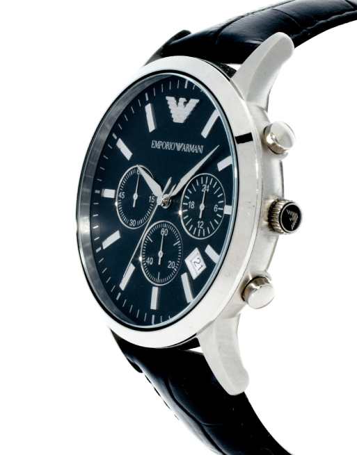 Emporio Armani AR2447 Leather Strap Chronograph Watch, 3 of 3
