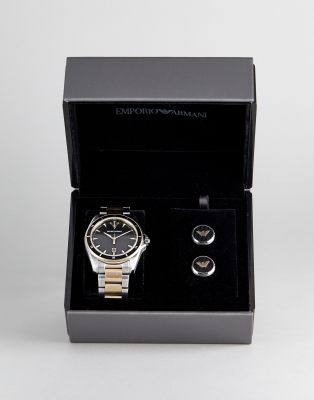 armani watch and cufflink set