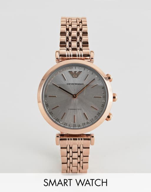 Armani smartwatch rose gold hot sale