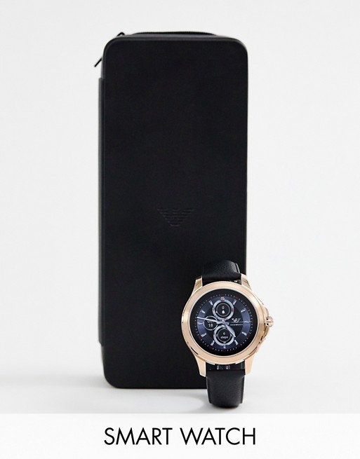 Emporio Armani ART5012 leather smart watch