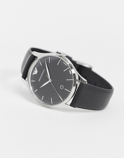 Emporio Armani black leather watch AR11287