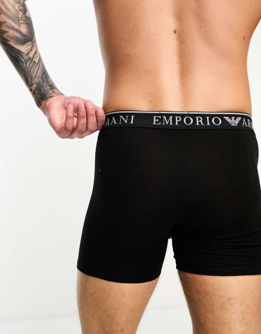 Emporio Armani black underwear Two-pack of iconic microfibre