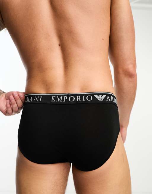 Emporio Armani Bodywear 2 pack briefs in black and white