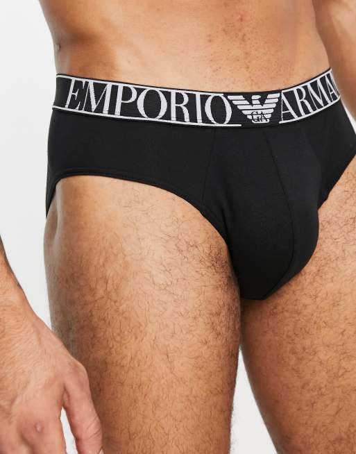 Emporio Armani Bodywear 2 pack briefs in black and white