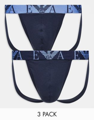 Emporio Armani Bodywear 2 pack jockstraps in black