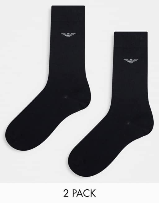 Emporio Armani Bodywear 2 pack socks in black/gray