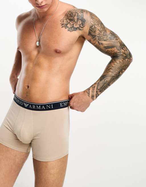 Emporio Armani Bodywear 2er Pack Unterhosen in Beige und Grau