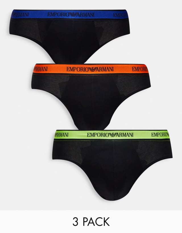 Emporio Armani Bodywear 3 pack briefs in black