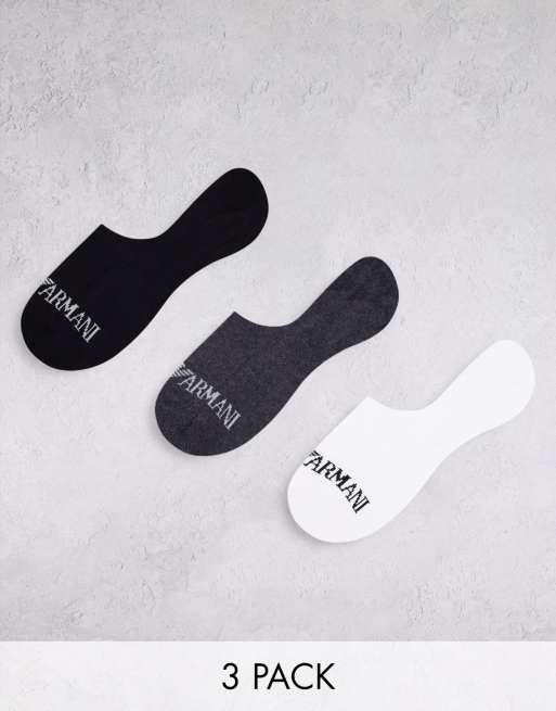 Emporio Armani Bodywear 3 pack invisible socks in multi