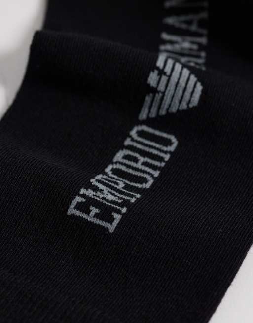 Emporio Armani Bodywear 3 pack logo socks in black, 3 of 3