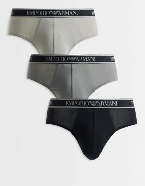 Emporio Armani Bodywear 3 pack of briefs in grey - view 1