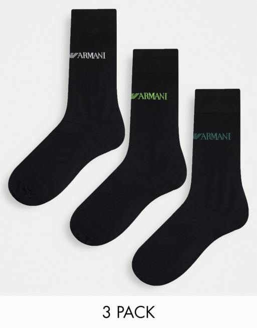 Emporio Armani Bodywear 3 pack socks in black ASOS