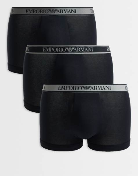 Emporio Armani Bodywear 3 pack trunks in black - view 1
