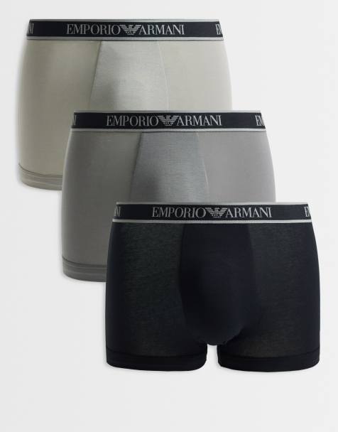 Emporio Armani Bodywear 3 pack trunks in grey - view 1