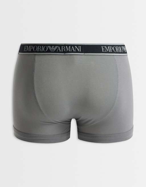 Emporio Armani Bodywear 3 pack trunks in grey, 3 of 3