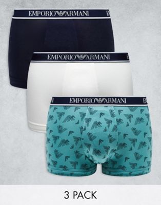 Emporio Armani Bodywear 3 pack trunks in multi