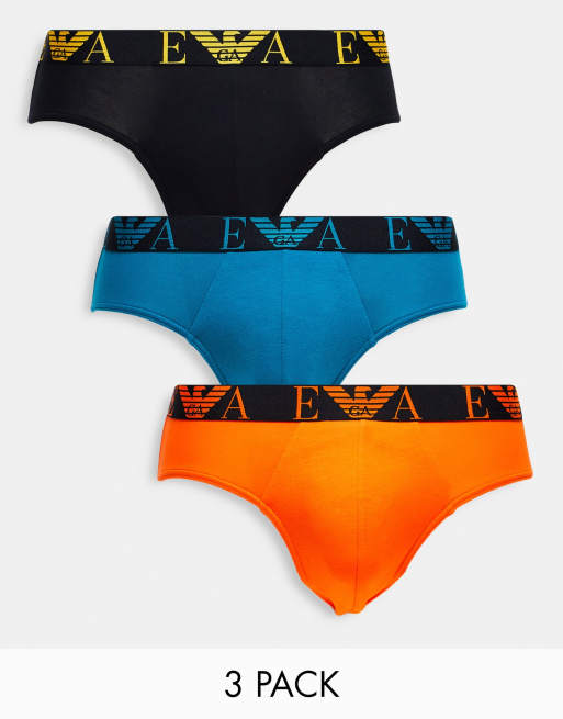 Emporio Armani – Bodywear – 3er-Pack Unterhosen in verschiedenen Farben