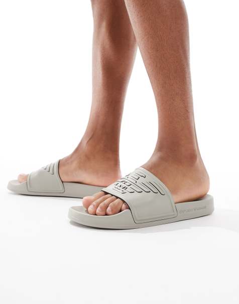 Emporio Armani - Bodywear - Claquettes à logo - Beige - view 1