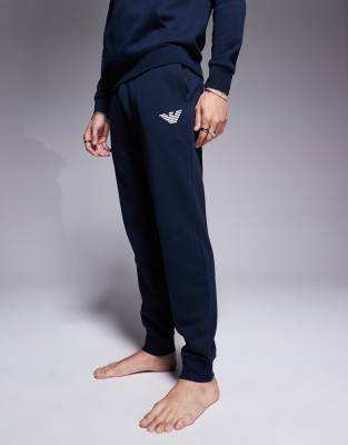 Emporio Armani bodywear co-ord jogger with logo detail in navy