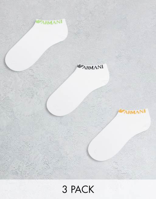 Emporio Armani - Bodywear - Confezione da 3 paia di calzini sportivi bianchi