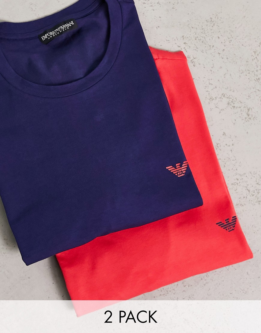 emporio armani - bodywear endurance - confezione da 2 t-shirt multicolore