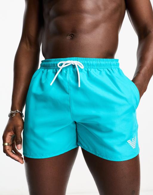 Emporio Armani Bodywear Essential Swim Shorts In Blue