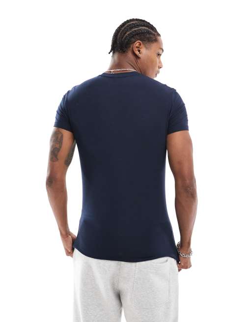 Emporio Armani – Bodywear – Granatowy T-shirt dresowy z logo