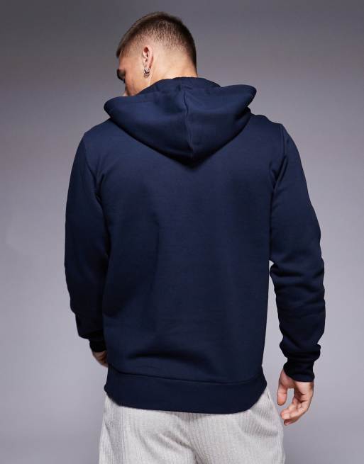 Emporio Armani Bodywear hoodie with chest logo detail in navy