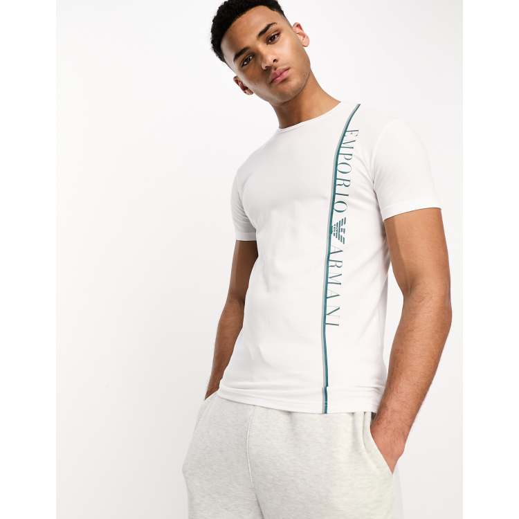 Emporio Armani Bodywear large side logo t shirt in white ASOS