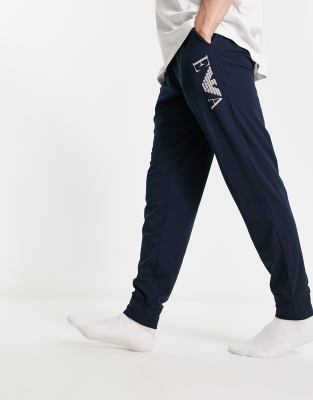 Emporio Armani Bodywear logo lounge sweatpants in navy