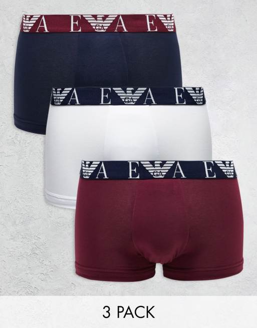 Emporio Armani Bodywear Lot de 3 boxers Multicolore ASOS