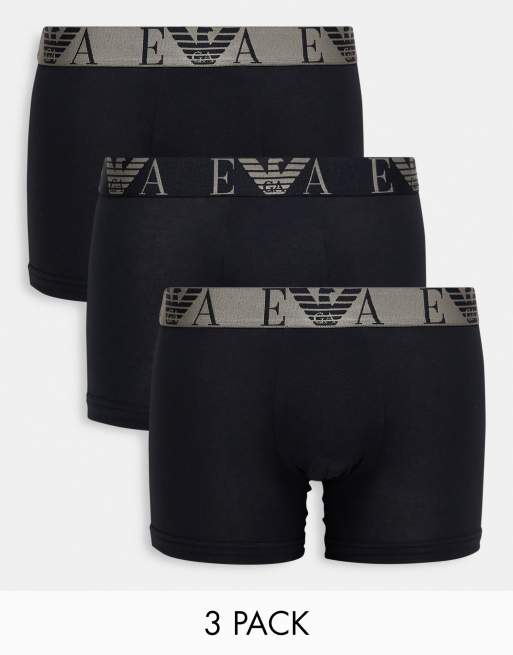 Emporio Armani Bodywear Lot de 3 boxers Noir