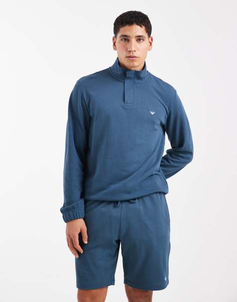 Emporio Armani Bodywear lounge shorts in blue - view 1