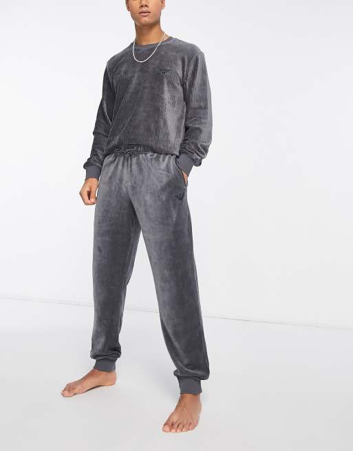 Armani velour tracksuit mens online