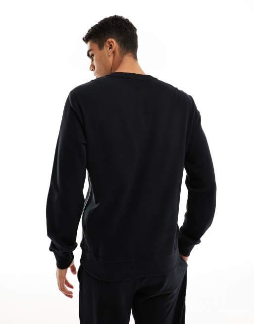 Emporio Armani Bodywear lounge sweatshirt in black ASOS